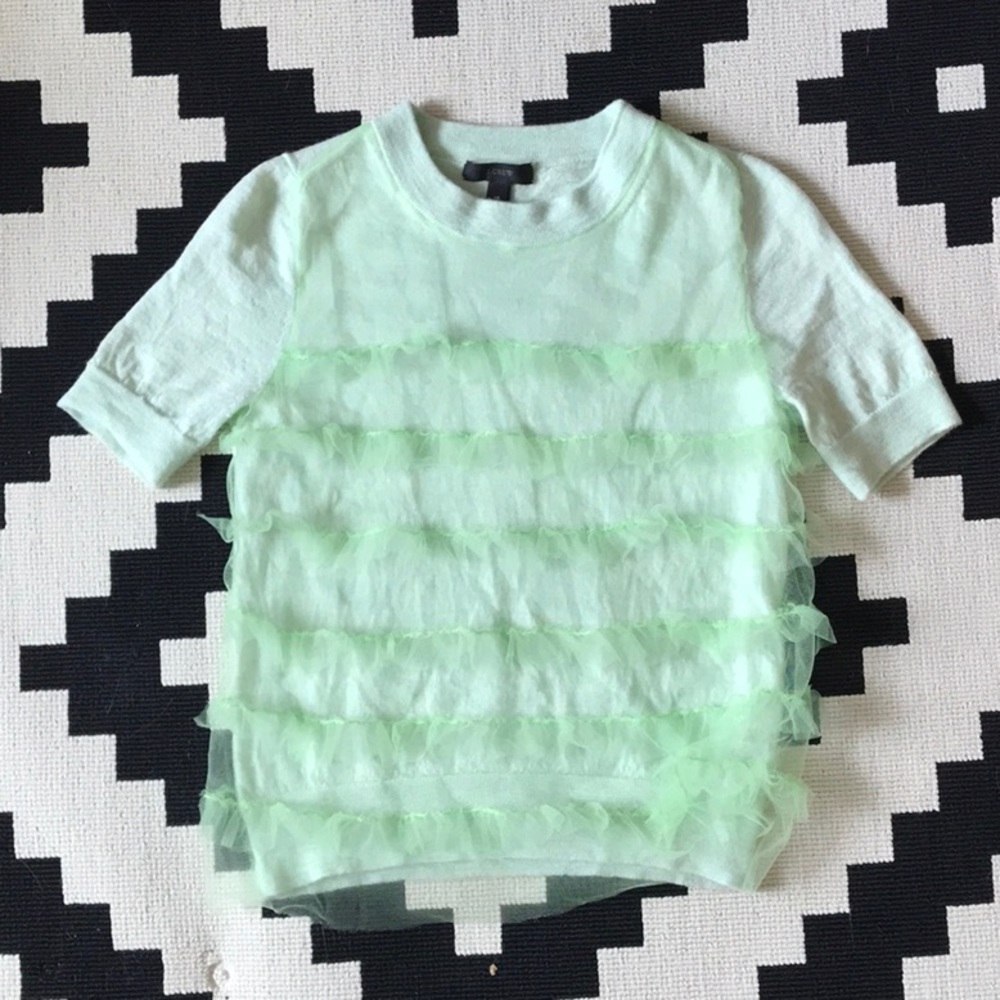 Tiered tulle sweater